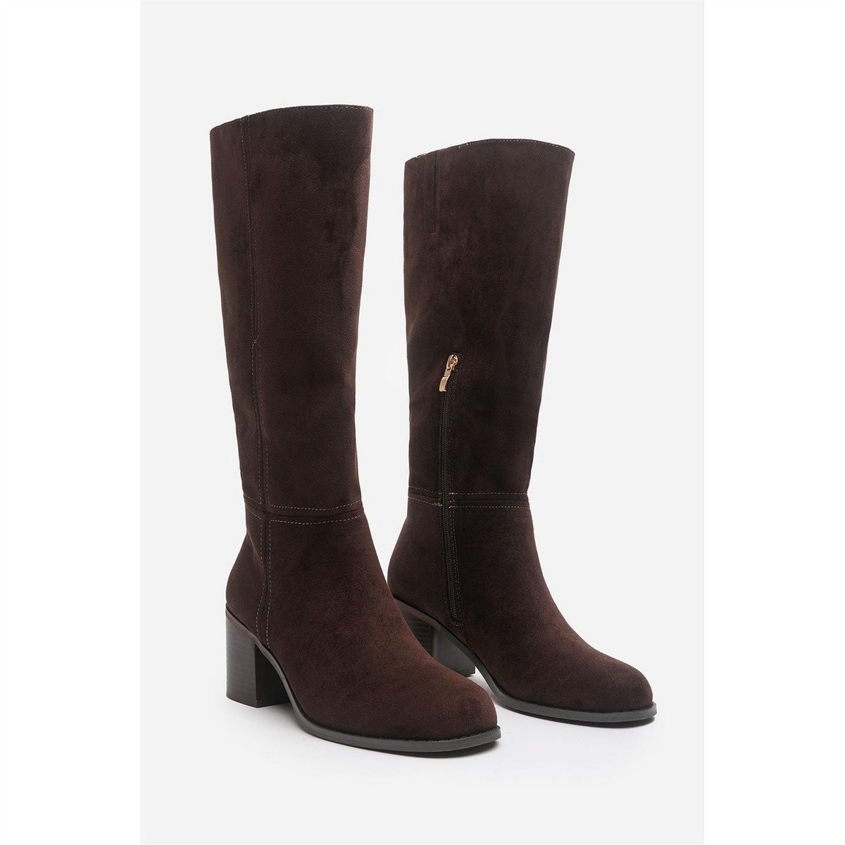 Wheres That From Knee High Block Heel Boot
