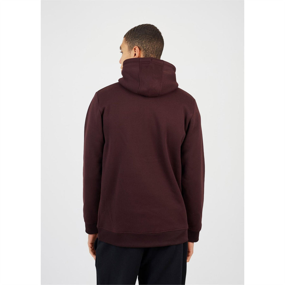 Brave Soul Regular Fit Cross Over Hooded Sweatshirt