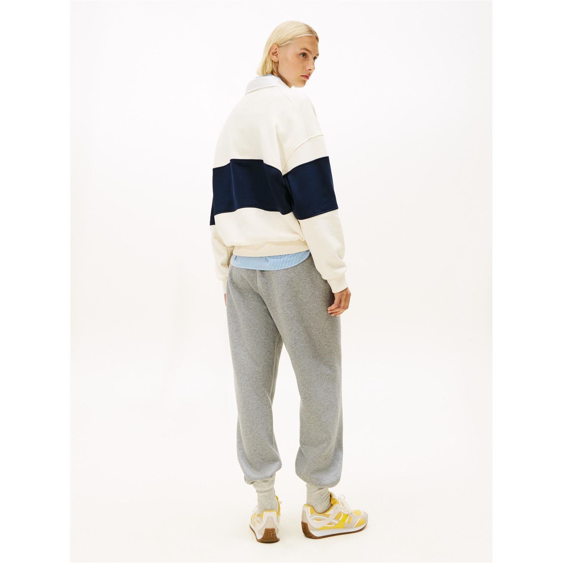 Tommy Hilfiger Rugby Collared Neck Long Sleeve Sweatshirt
