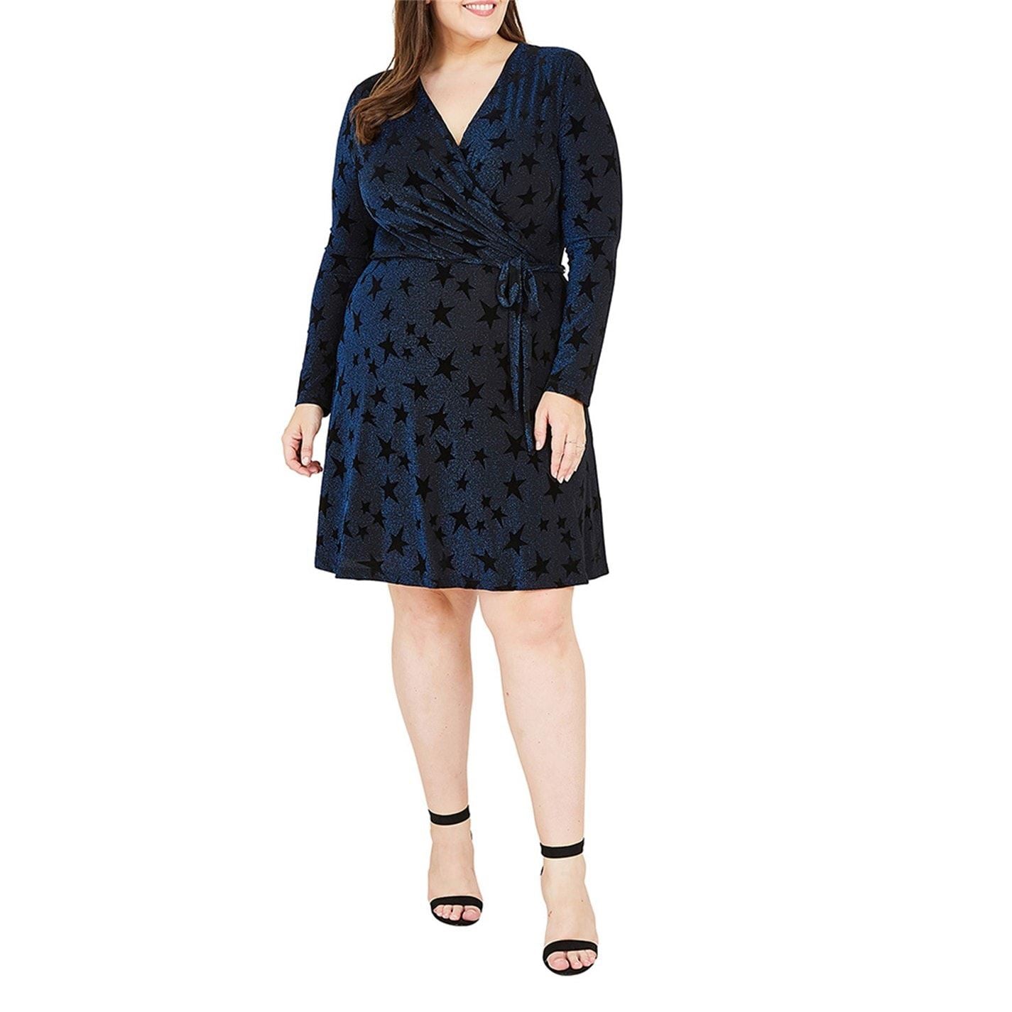 Yumi Velour Star Wrap Dress