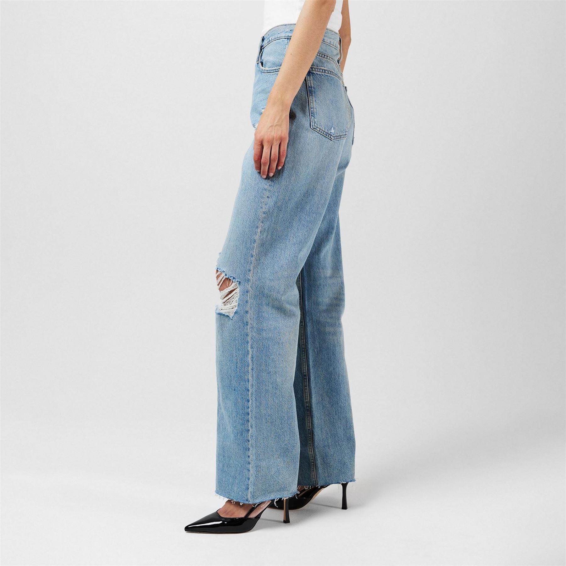 Fabric Wide Jeans ld