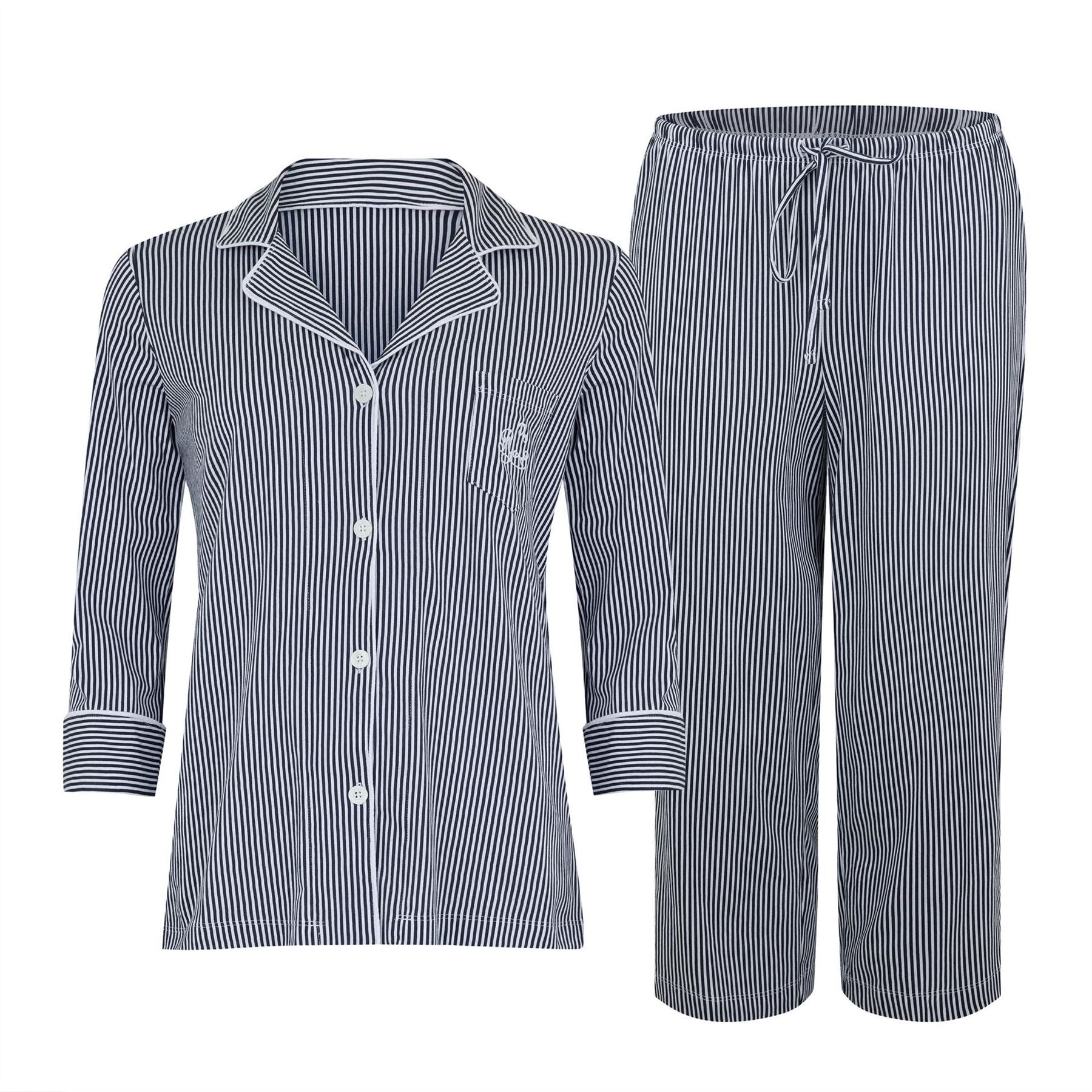 Lauren by Ralph Lauren Classic Notch Long Sleeve Pyjama Set