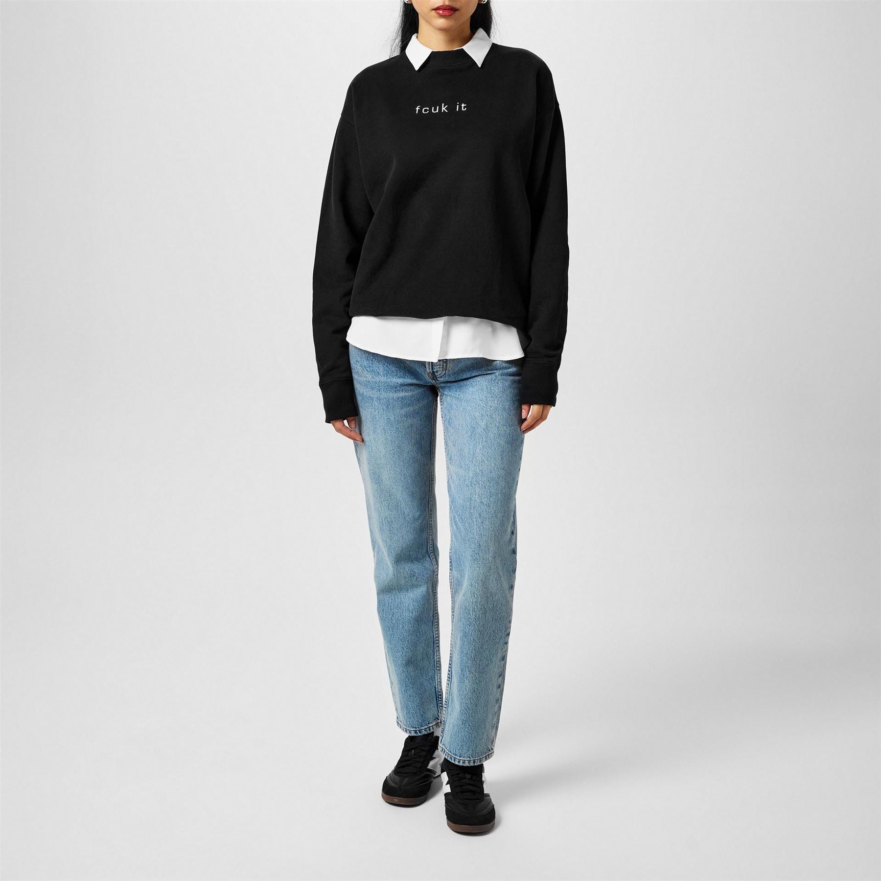 FCUK Crew Neck Lettering Relaxed Sweatshirt