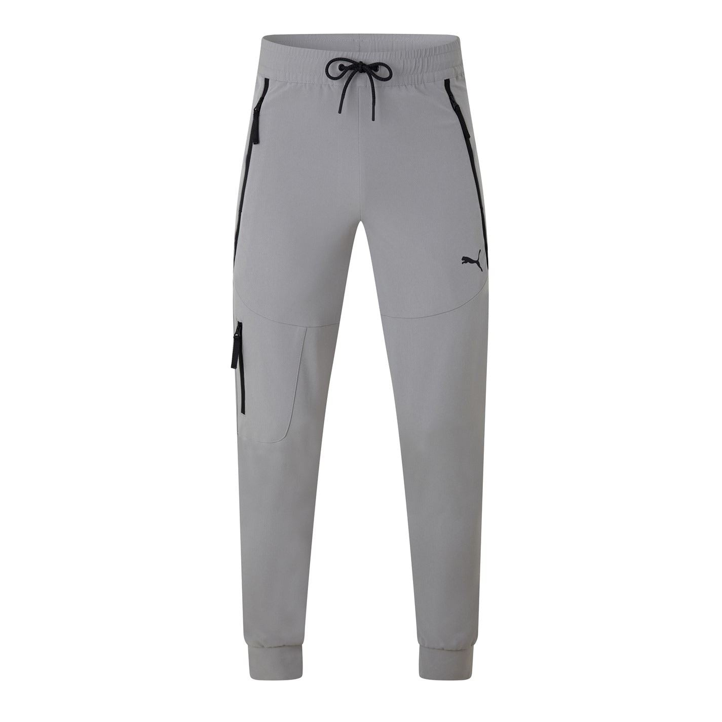 Puma Zipped Pocket Solid Patterned Joggers