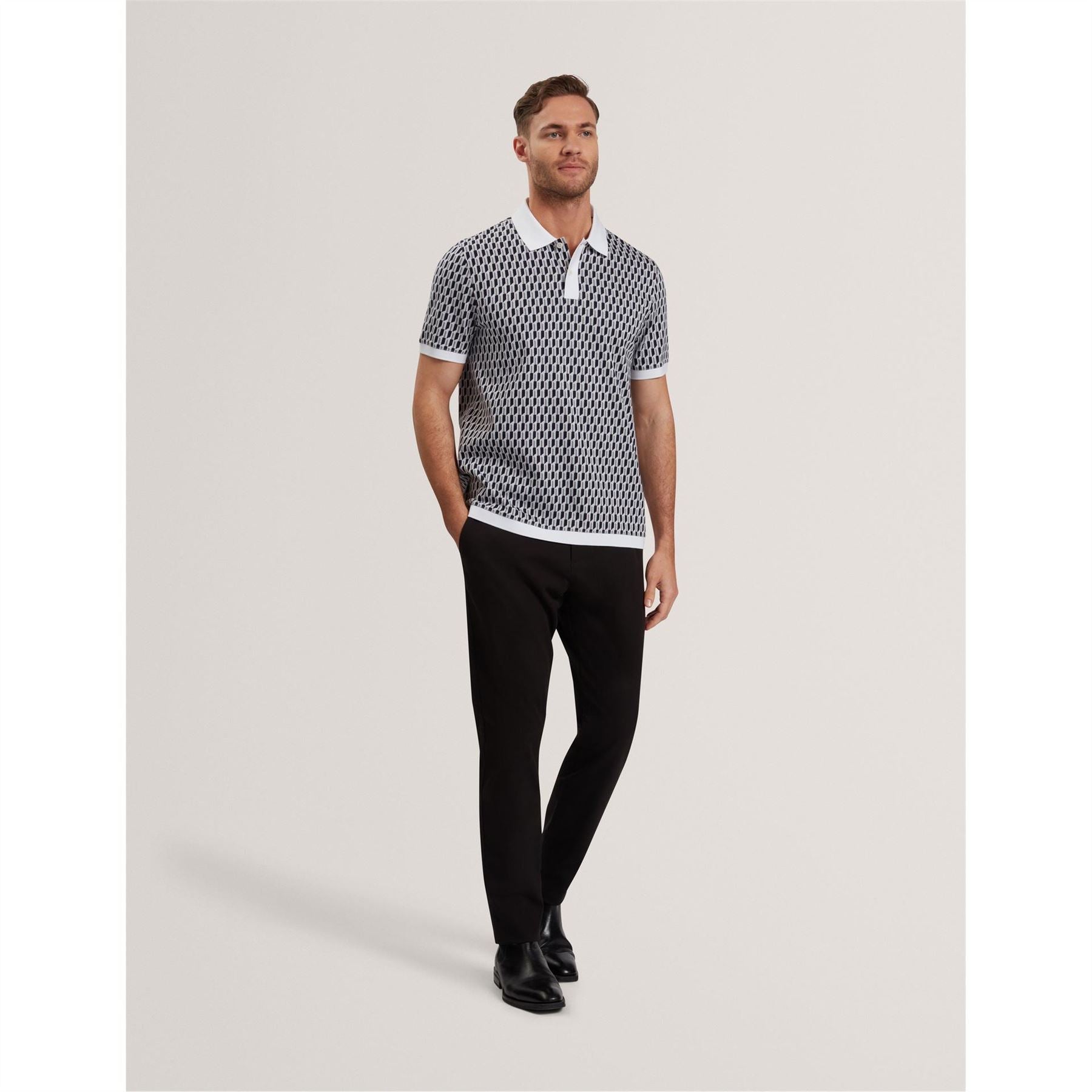 Ted Baker Geo Short Sleeve Polo Shirt