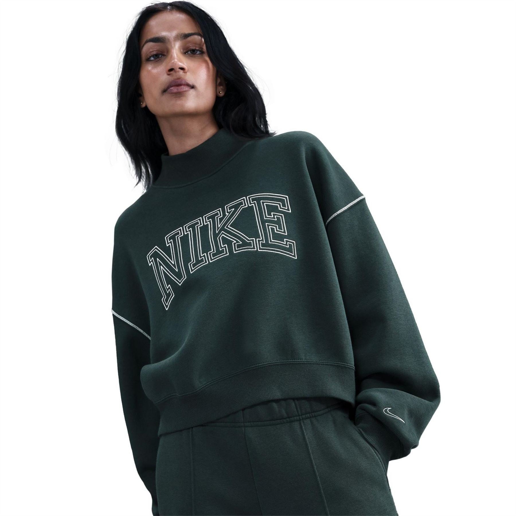 Nike Speed Mock Neck High Collar Long Sleeve Sweatshirt