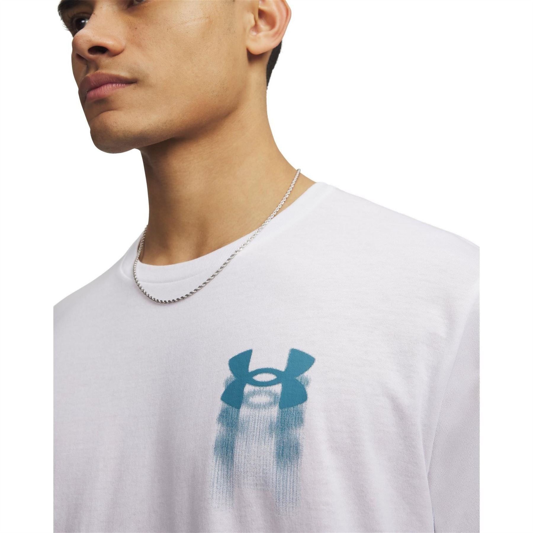 Under Armour Blur Logo Print Crew Neck Short Sleeve T-Shirt