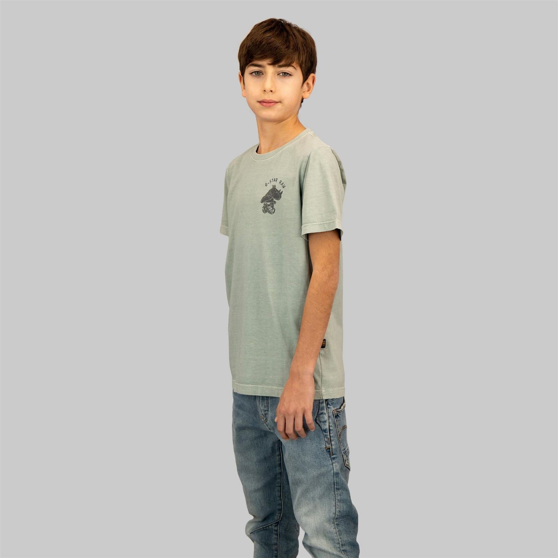 G Star Logo Print Regular Fit Crew Neck T-Shirt