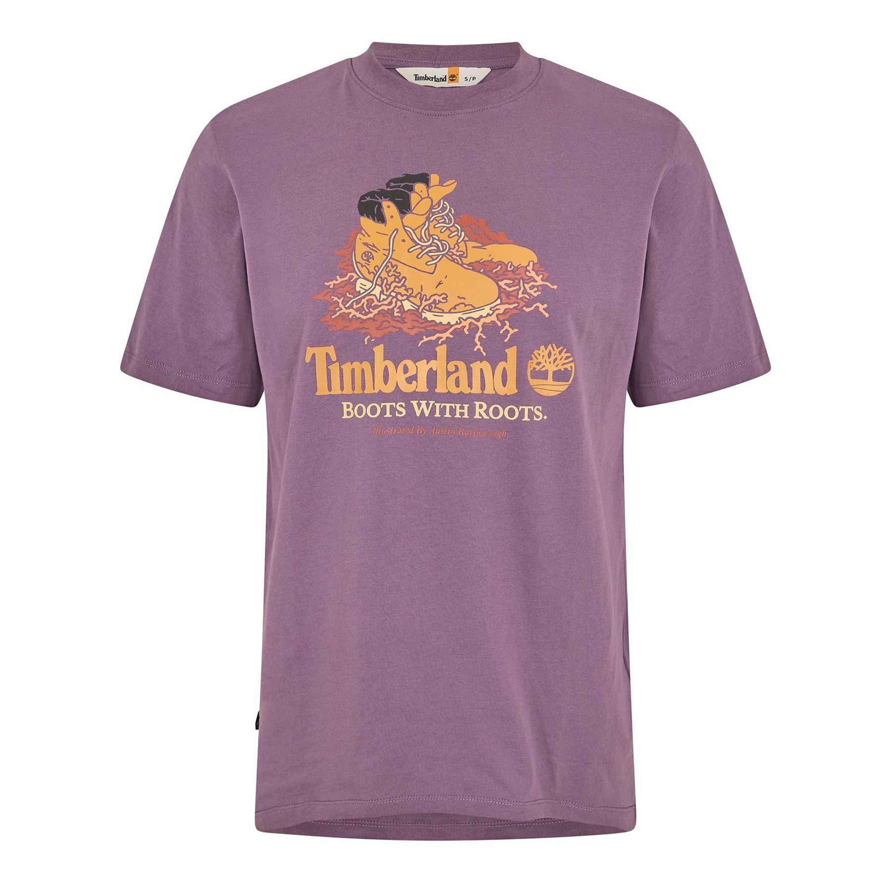 Timberland Regular Fit Vintage Boots with Roots Graphic Print T-Shirt