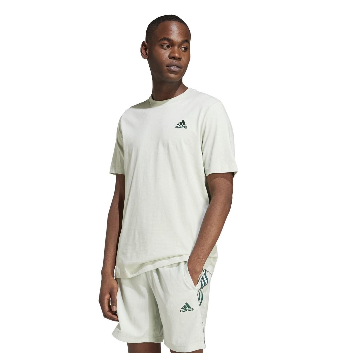 adidas Mens Essentials Single Jersey Logo T-Shirt