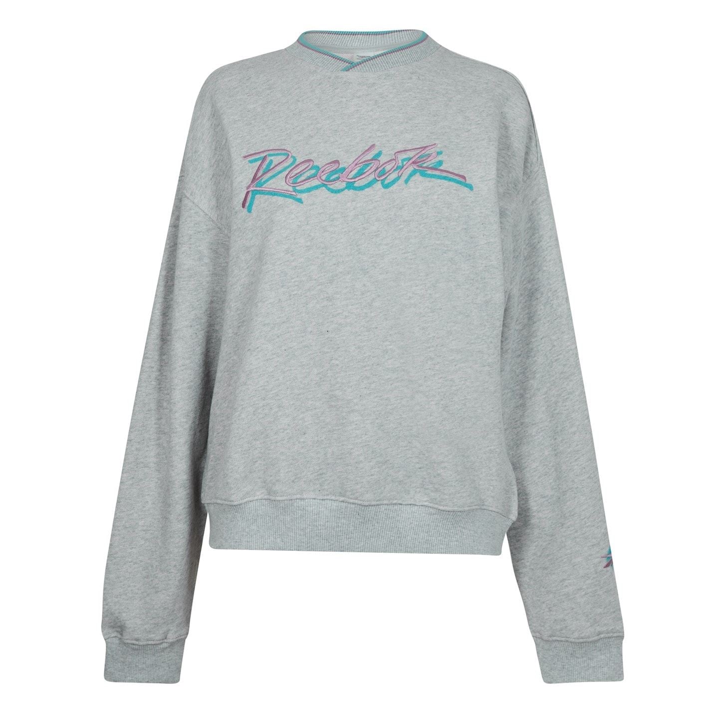 Reebok Cropped Hooded Lettering Sweatshirt