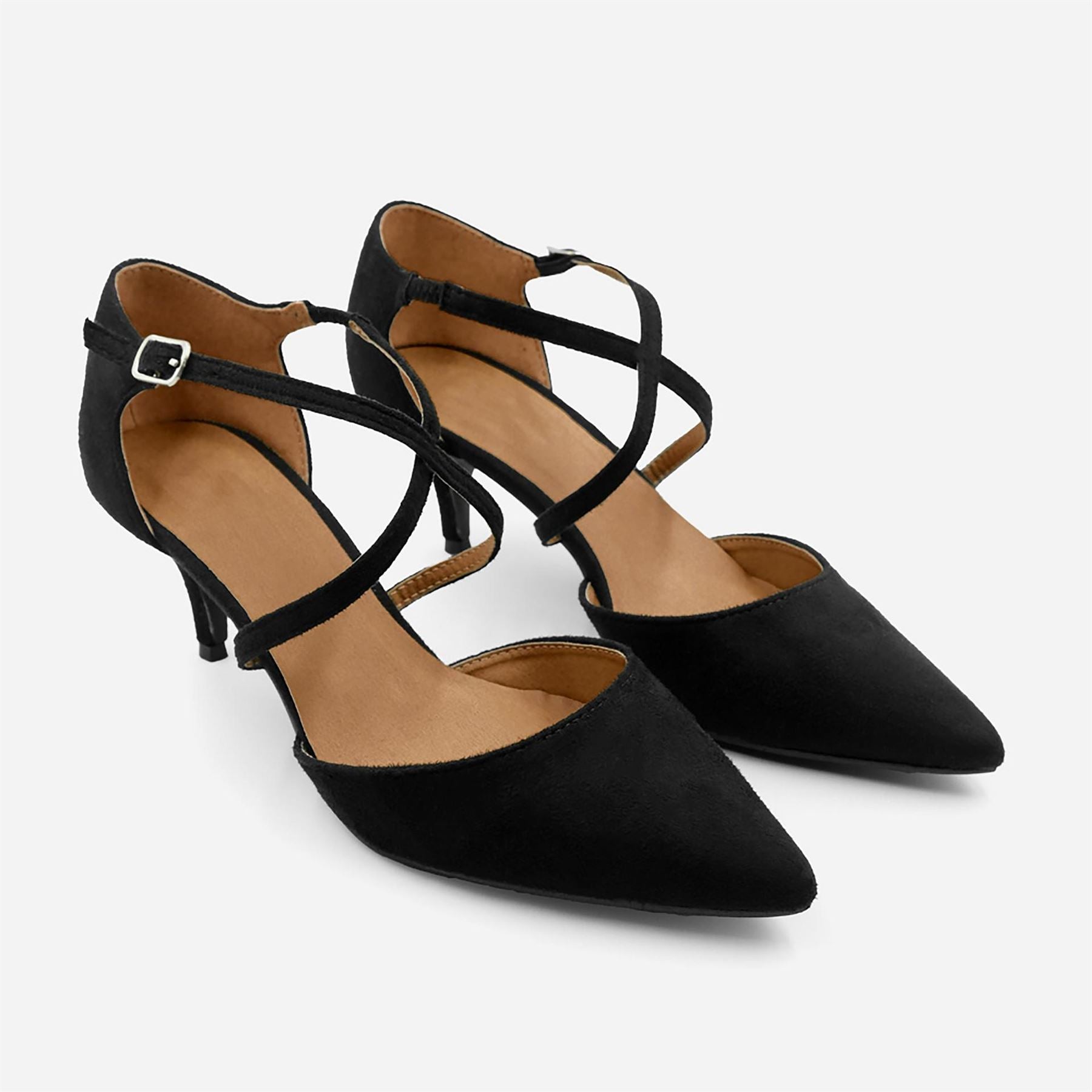 Wheres That From Faux Suede Kennedi Low Kitten Heels Ladies