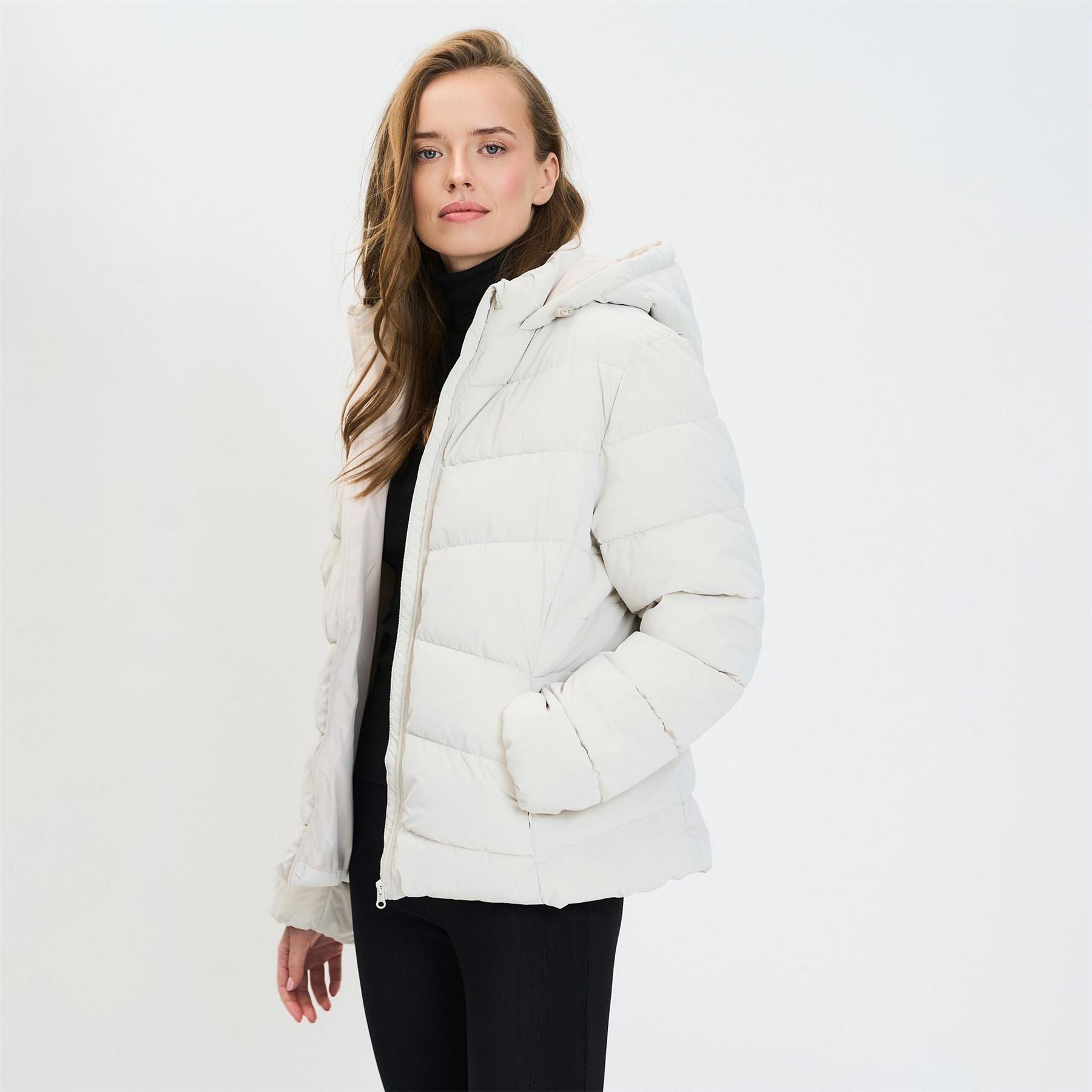Minoti Women Velvet Feel Padded Jacket Grey Xs xl