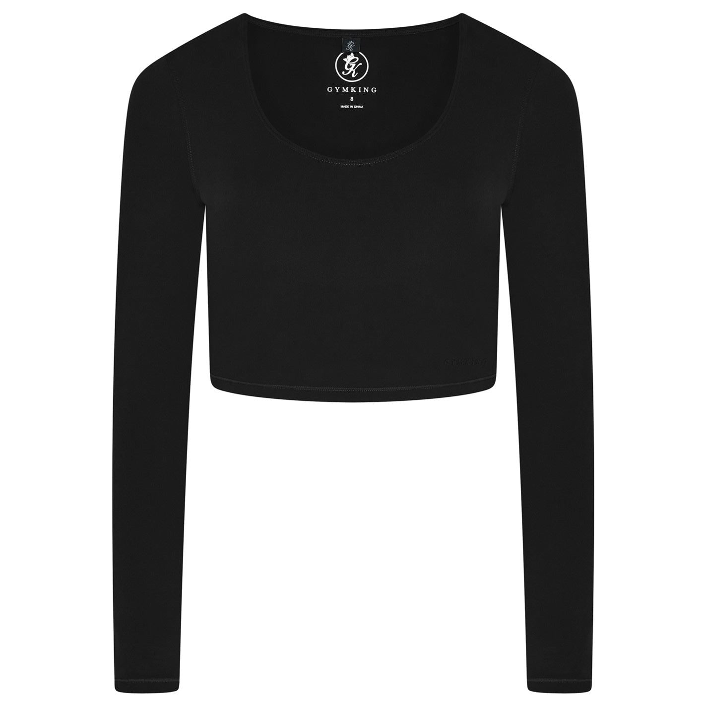 Gym King Luxe Cropped Scoop Neck Slim Fit T-Shirt