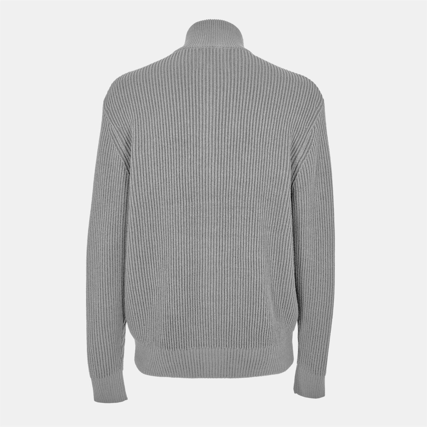 Jack Wills Mens Rib Zip Funnel Cardigan Sweaters