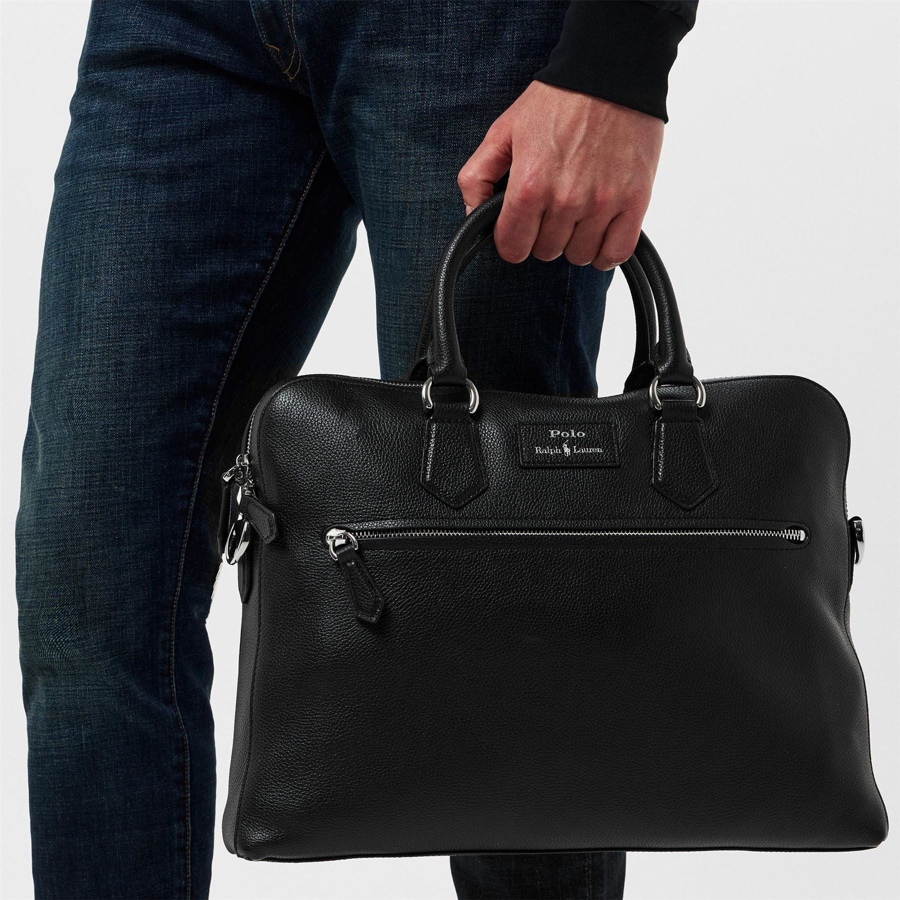 Polo Ralph Lauren Pebble Leather Commuter Laptop Bags