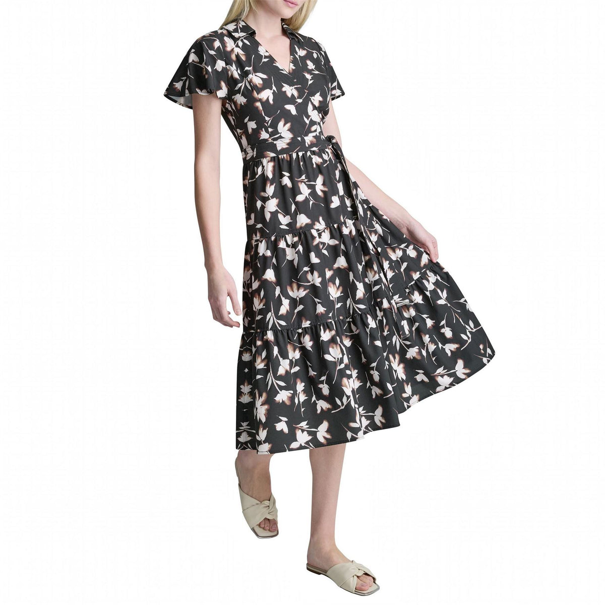 DKNY Commute Midi Shirt Dress