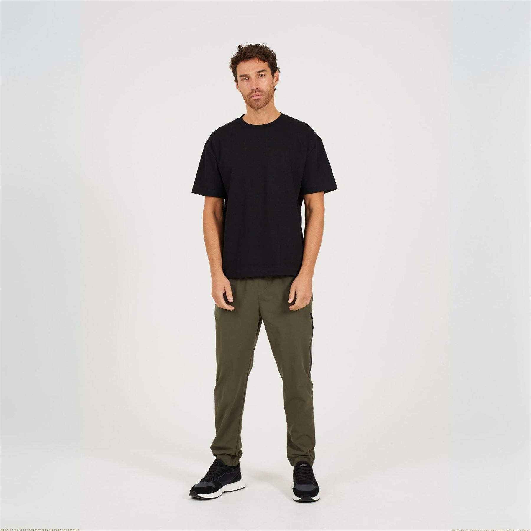 Brave Soul Mens Tech Style Khaki Trouser