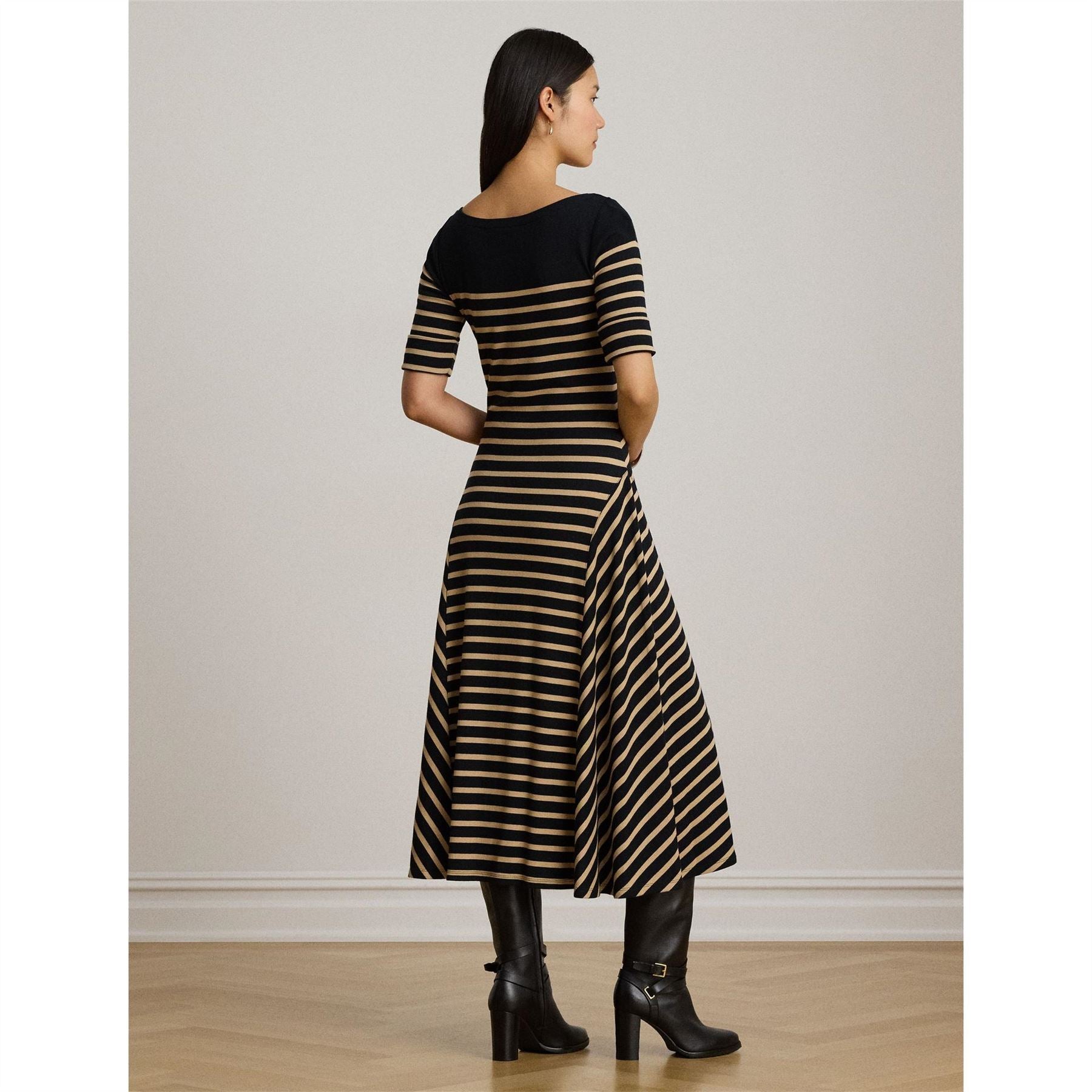 Lauren by Ralph Lauren Boat Neck Jersey Midi Dress