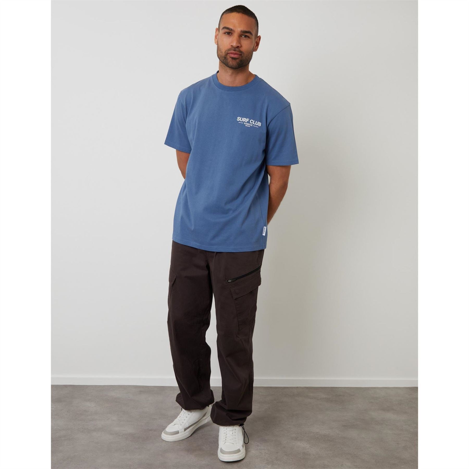 Threadbare Watson Text Graphic Regular Fit Crew Neck T-Shirt