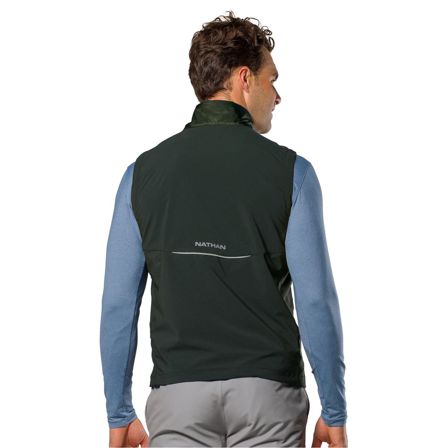 Nathan Solid Patterned Zipped Pocket Performance Vest