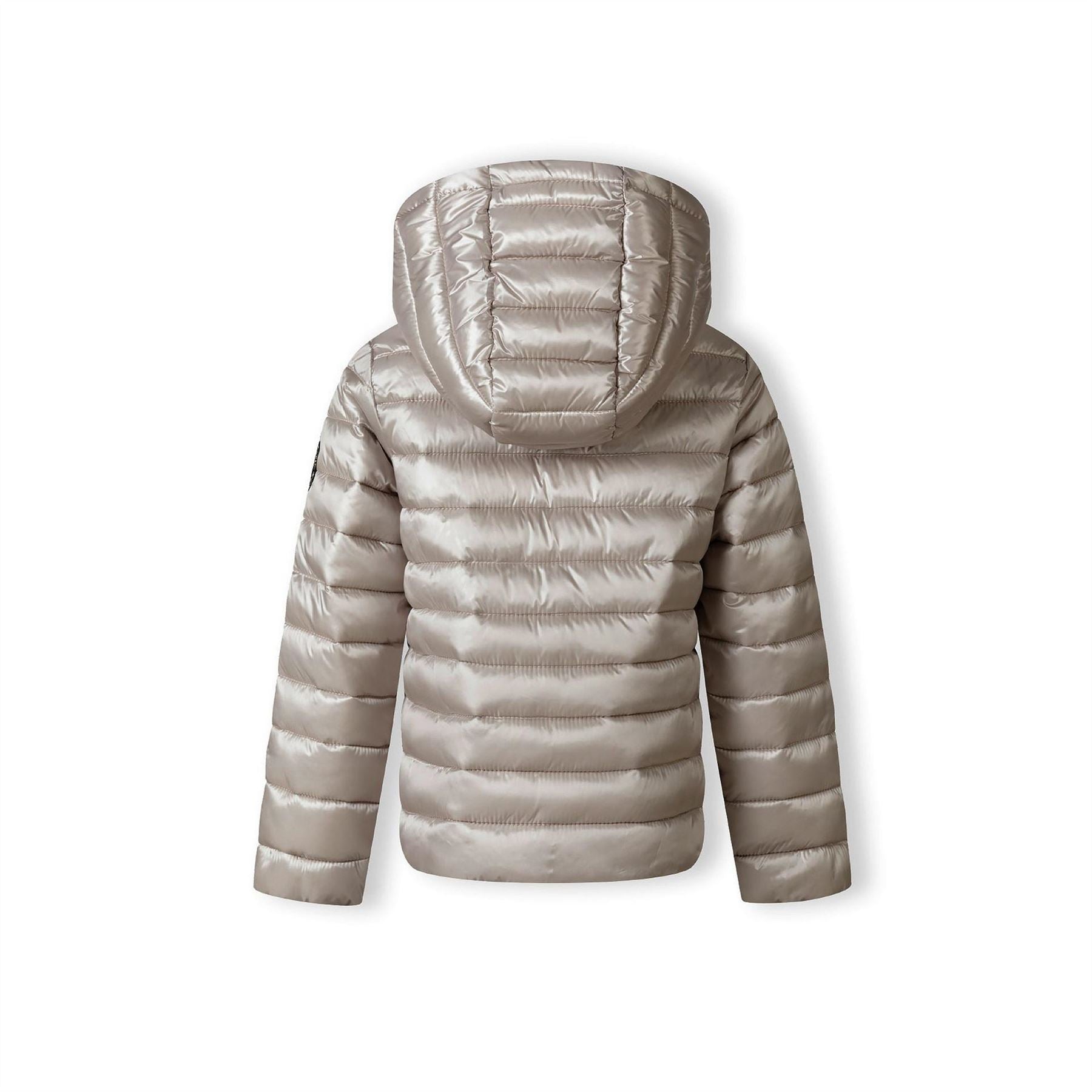 Minoti Girls Quilted Jacket With Hood Zip Fastening Grey