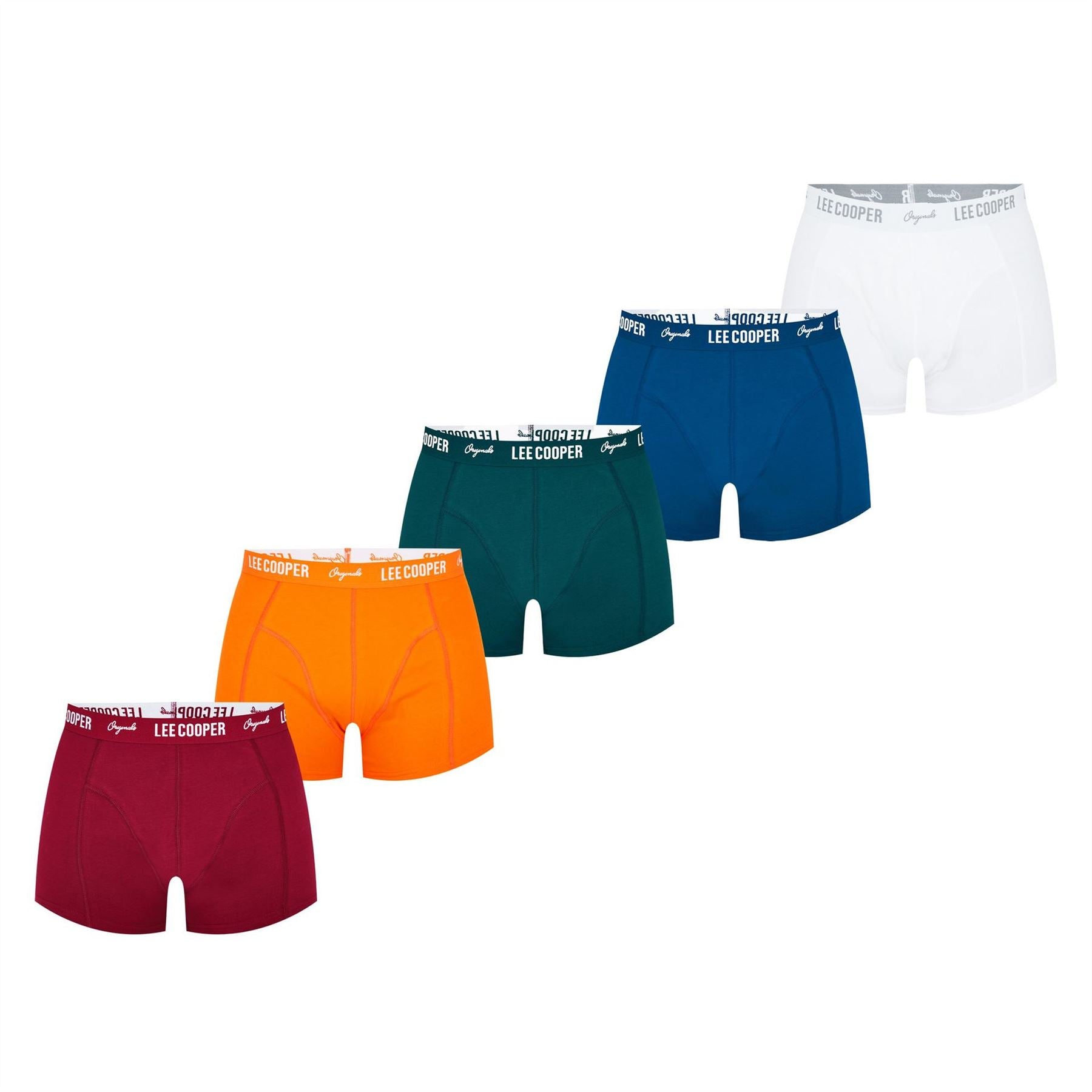 Lee Cooper Mens Cooper Essential Boxer Trunk 5 Pack