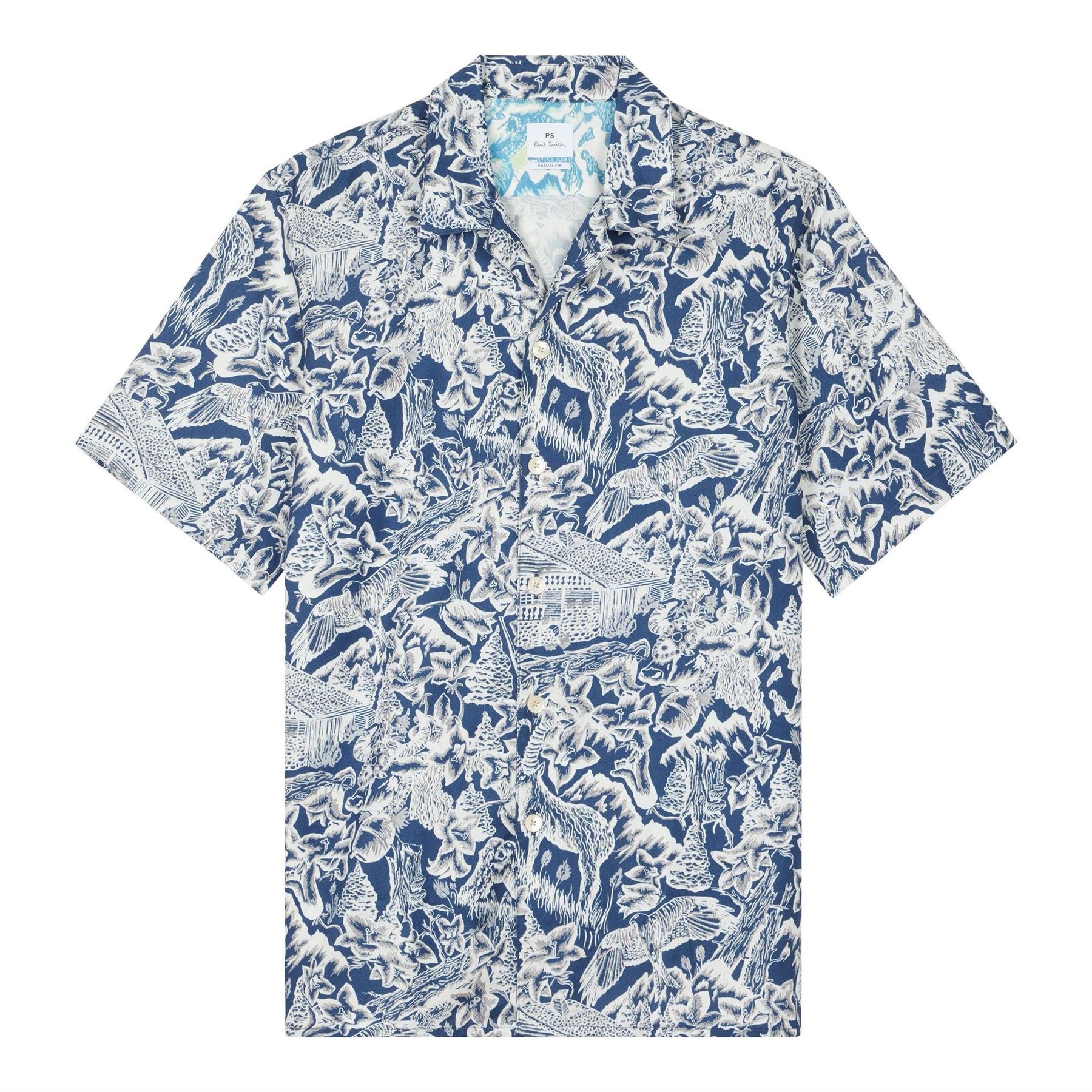 PS Paul Smith Short Sleeve Patterned Tailored Fit Shirt