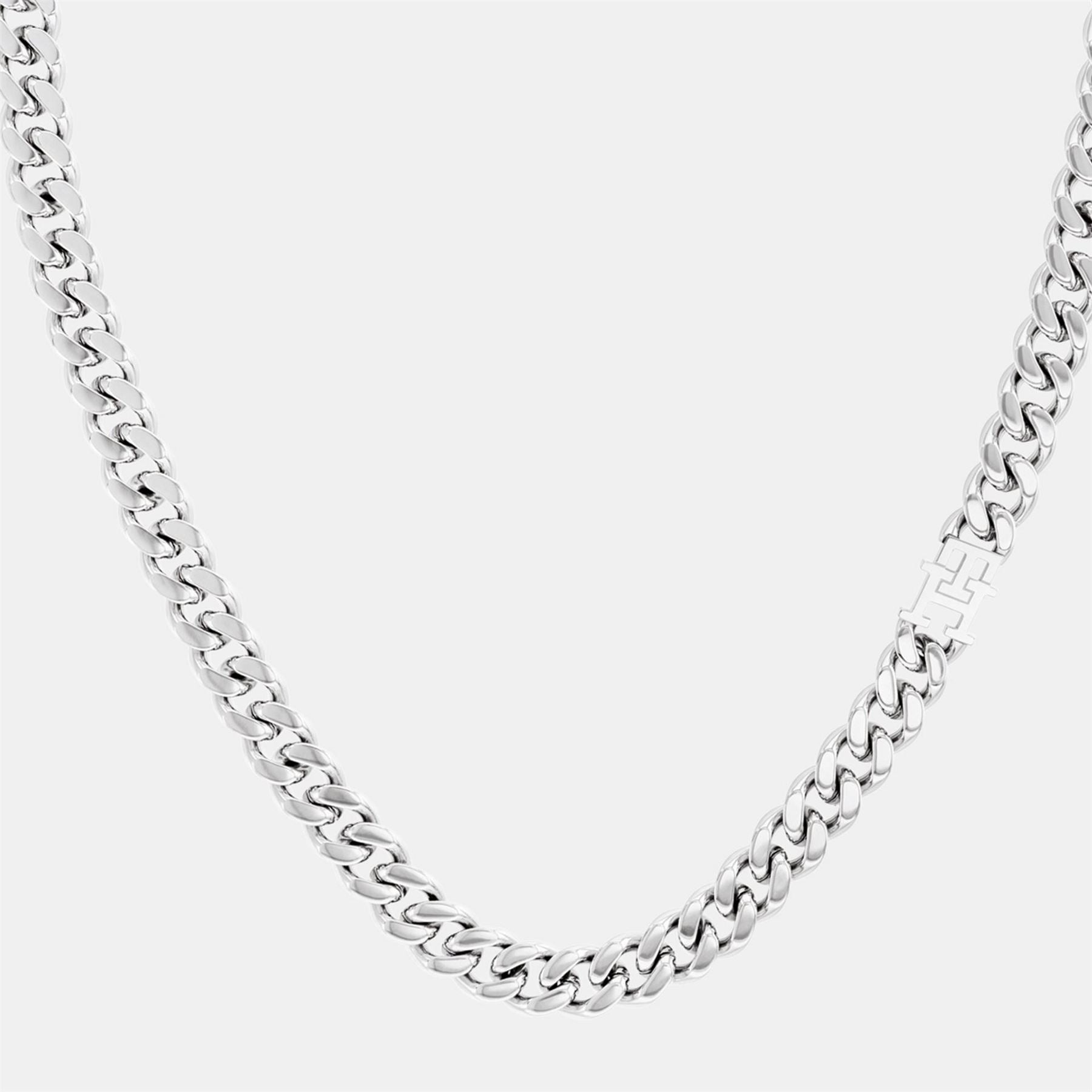 Tommy Hilfiger Hilfiger Men’s Th85 Stainless Steel Curb Chain Necklace