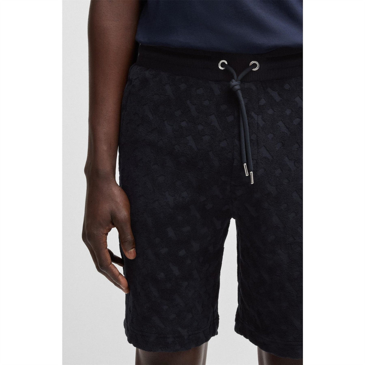 Boss H Lamson 10 Black Fleece Jogger Shorts