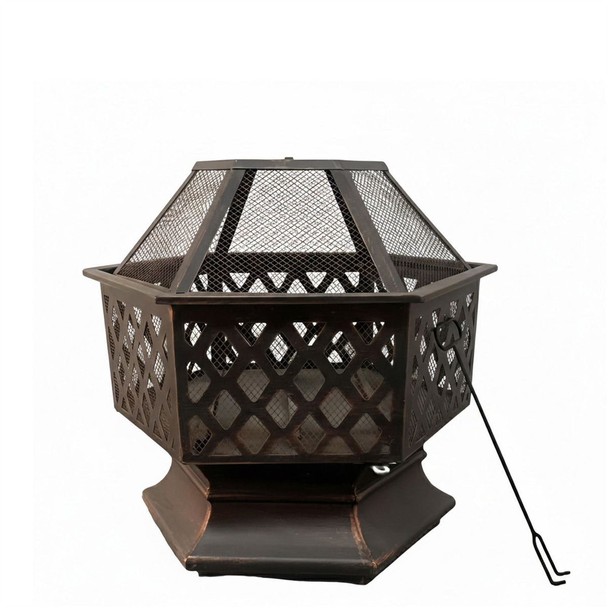 Linea Hex Mtl Firepit 63