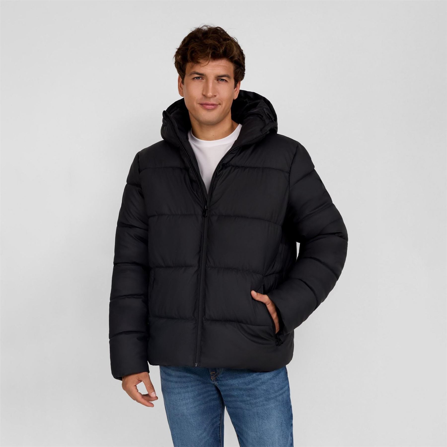 Minoti Men Pu Jacket Zip Pockets Black