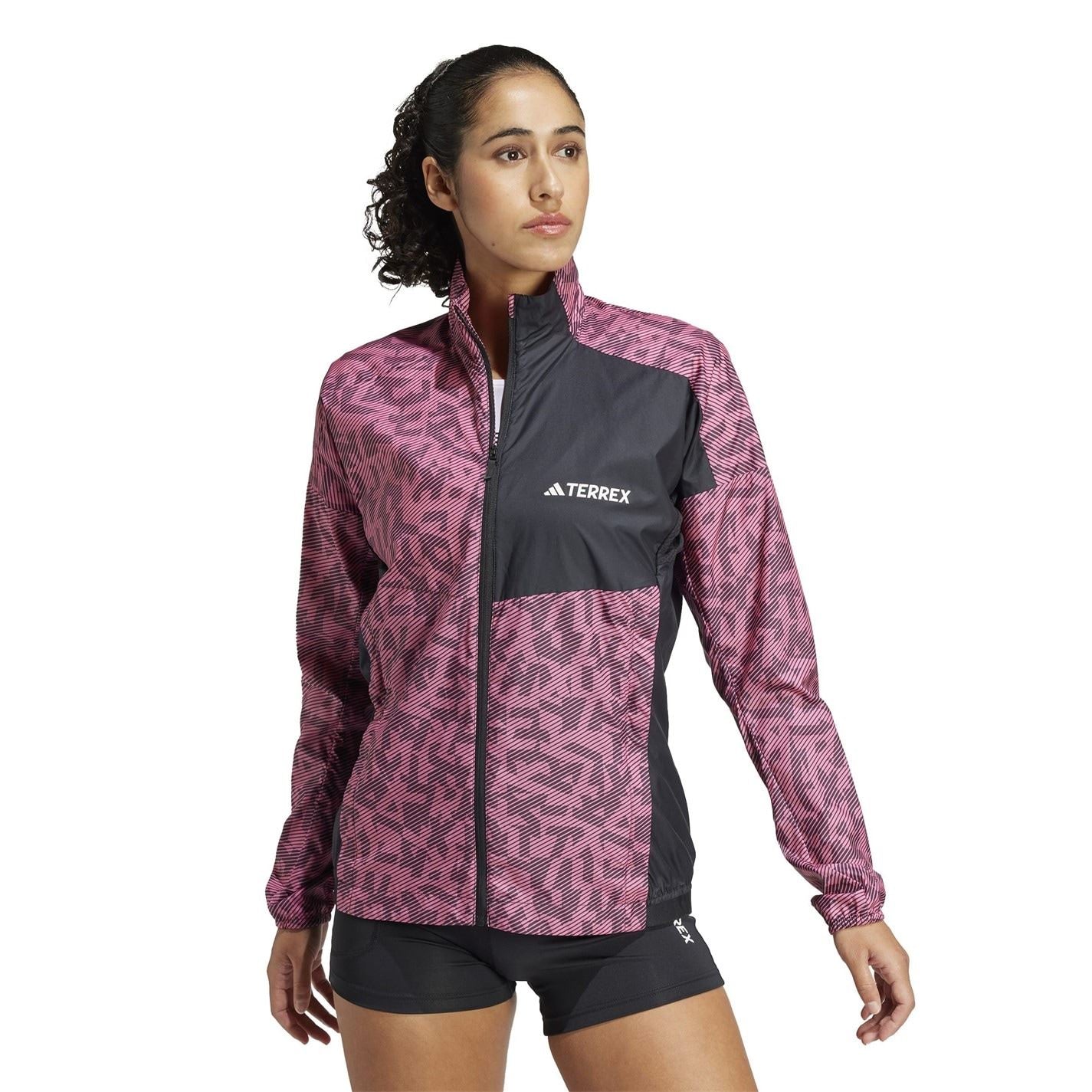 adidas Terrex Trail Water Resistant Long Sleeve Performance Running Jacket
