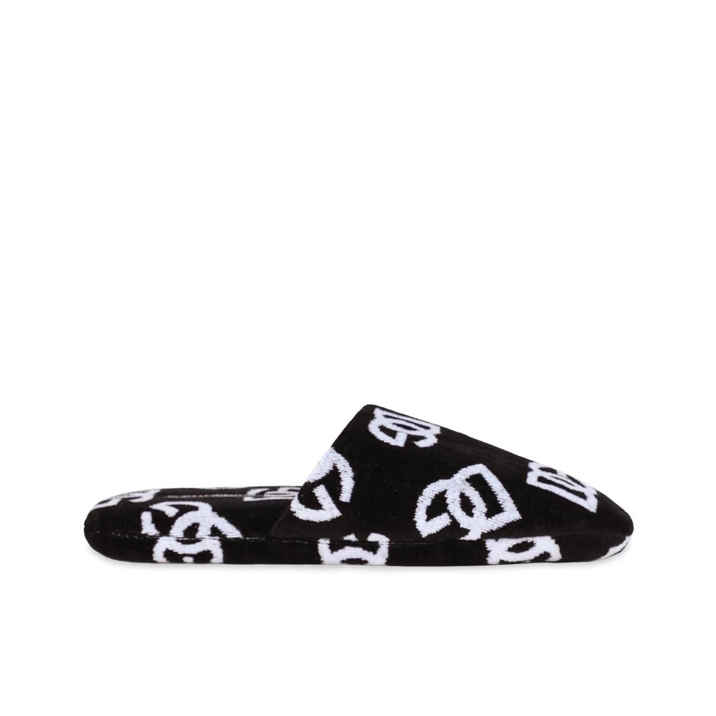 Dolce and Gabbana Casa And Gabbana Jacquard Cotton Terry Slippers