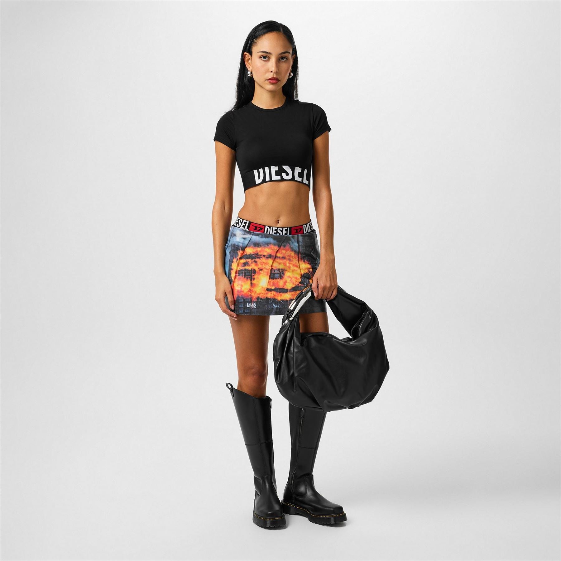 Diesel Sport Cropped T-Shirt
