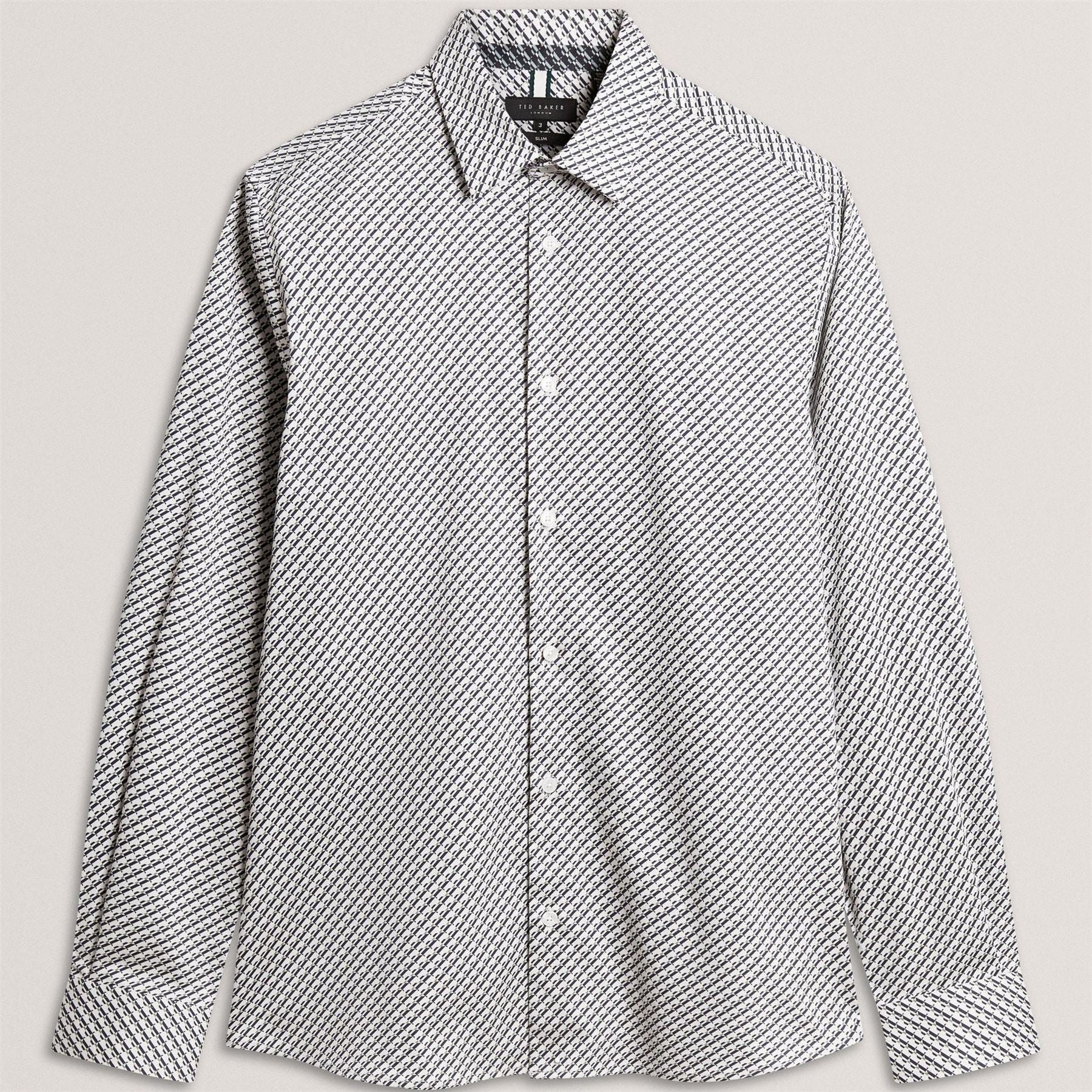Ted Baker Ls Slim Geo Long Sleeve Patterned Shirt