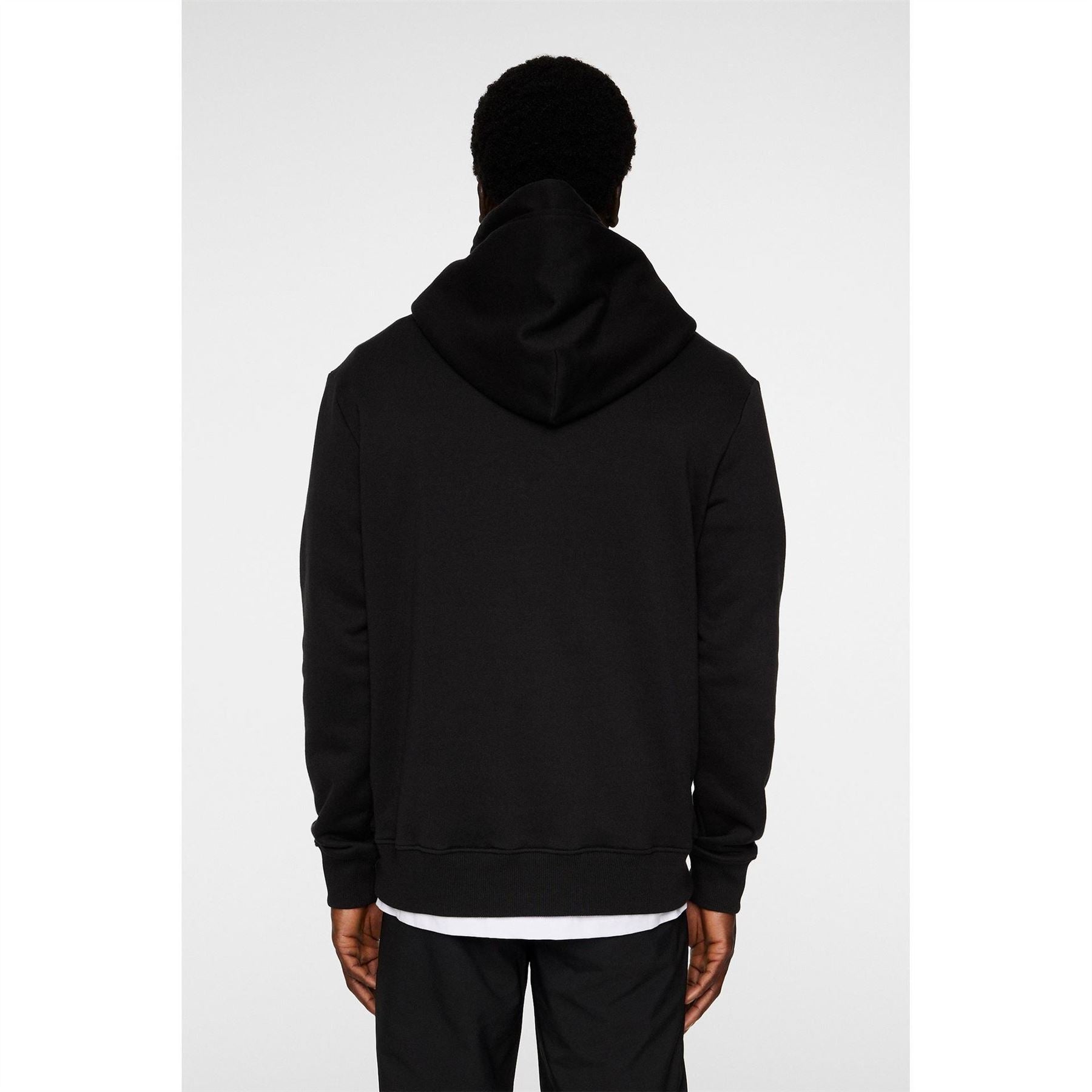 J Lindeberg Alpha Solid Patterned Hooded Drawstring Sweat Jacket