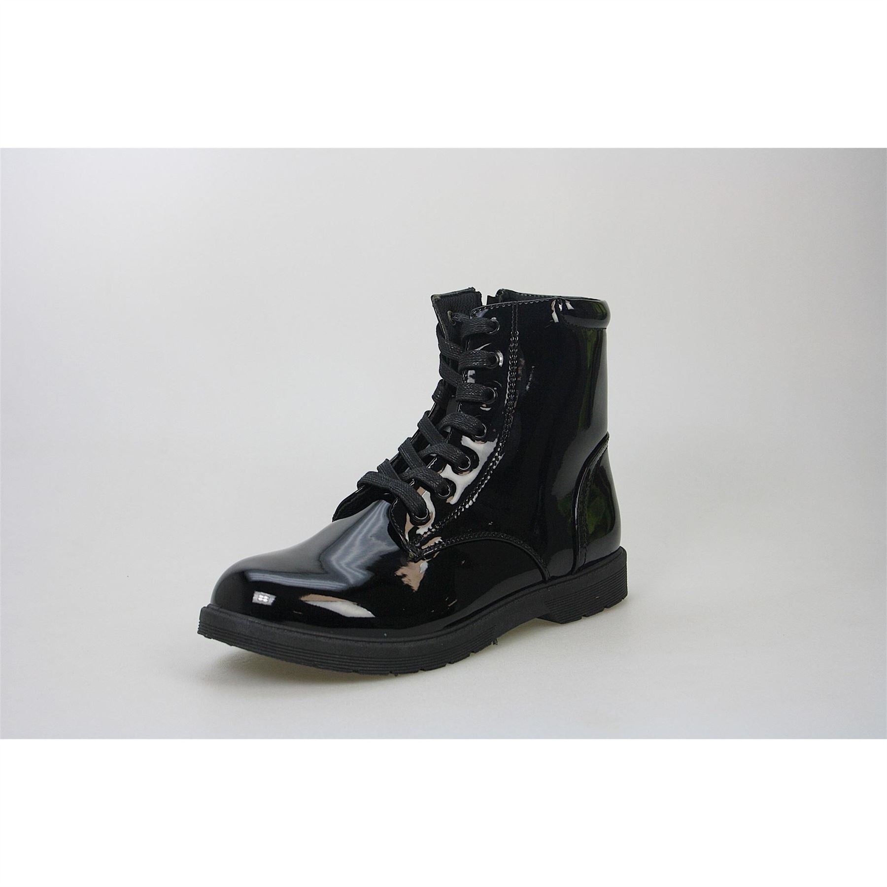 Buckle My Shoe Lace Up Ankle Boots with Side Zipper