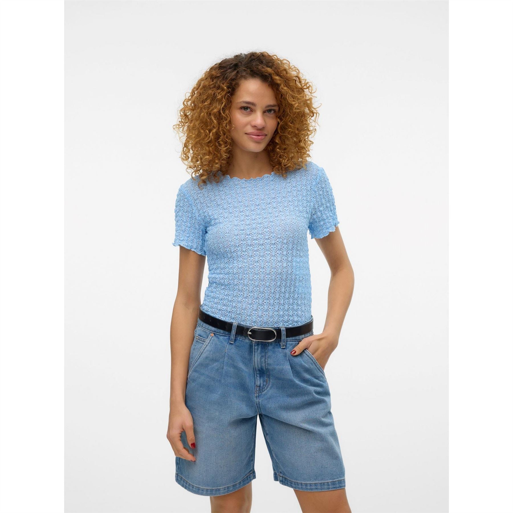 Vero Moda Crew Neck Long Sleeve Blouse