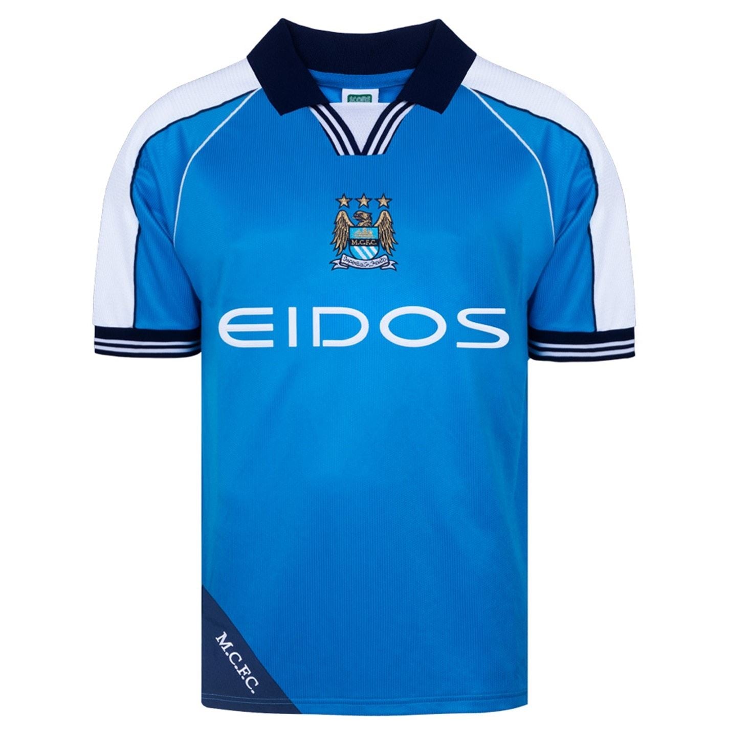 Score Draw Manchester City Retro Home Shirt 2000 Adults