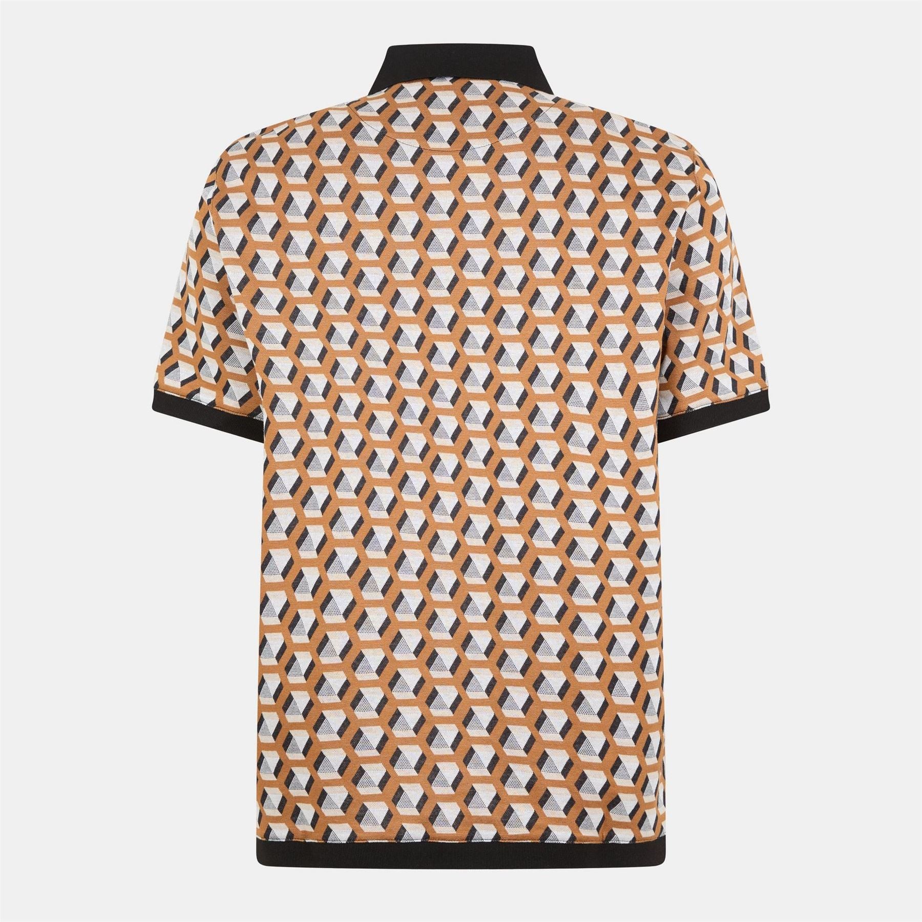 Ted Baker Jacquard Short Sleeve Polo Shirt
