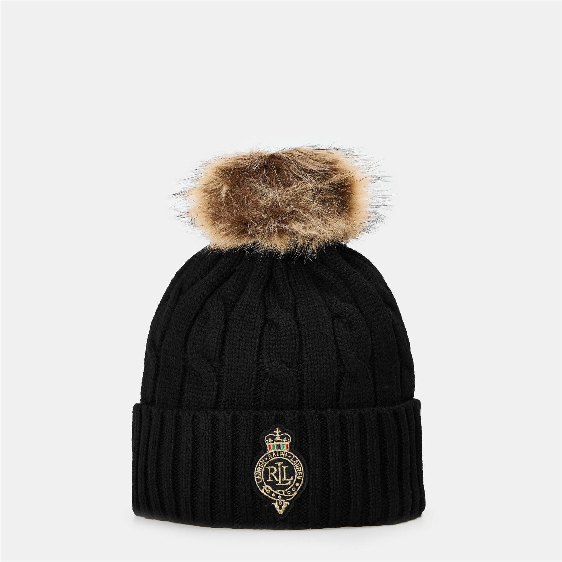 Lauren by Ralph Lauren Pom Cable Knit Beanie