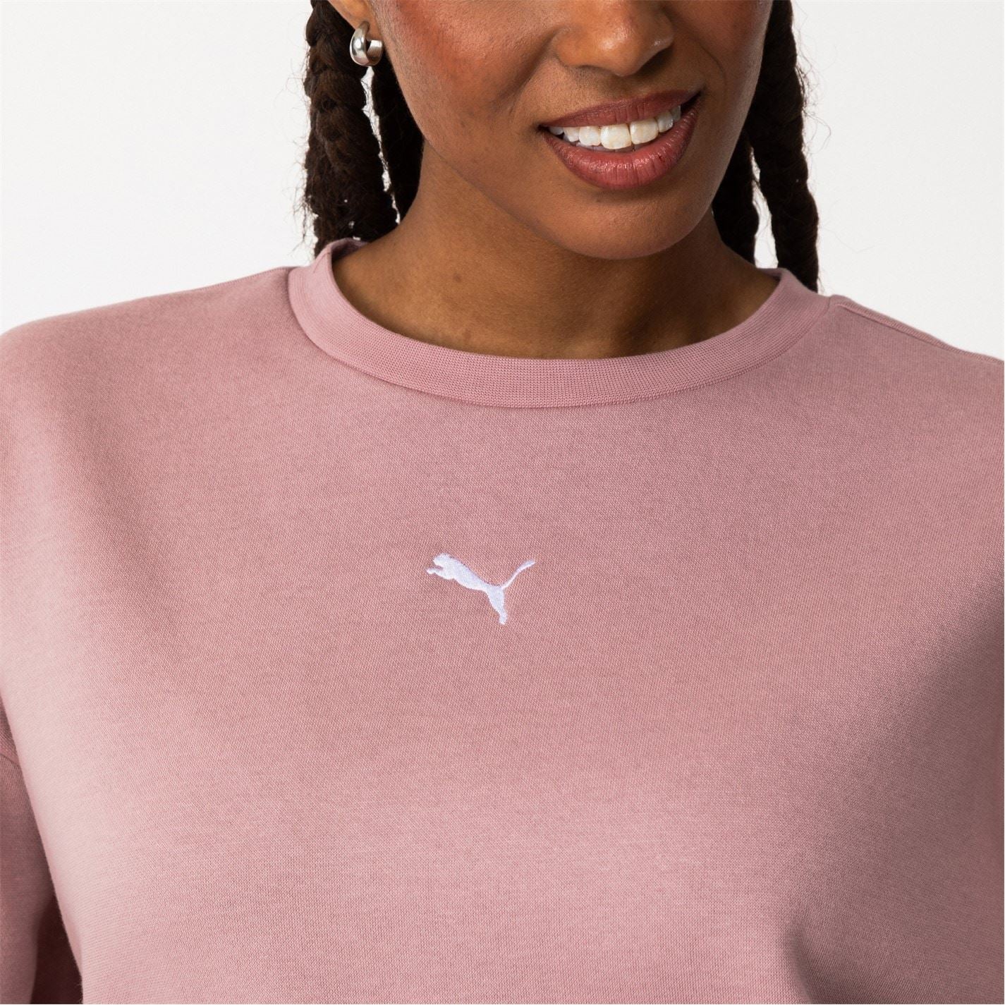 Puma Womens Ess Oversized Crew Fl Sweatshirt