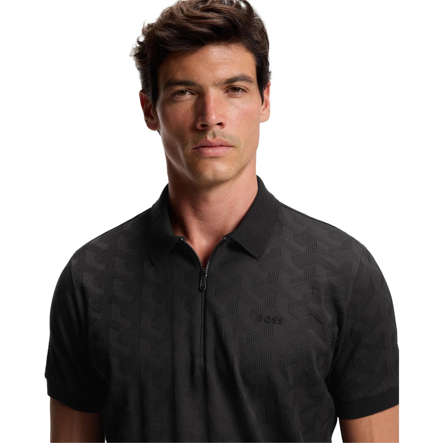 Boss HBG Mirror QZ Slim Fit Short Sleeve Polo Shirt