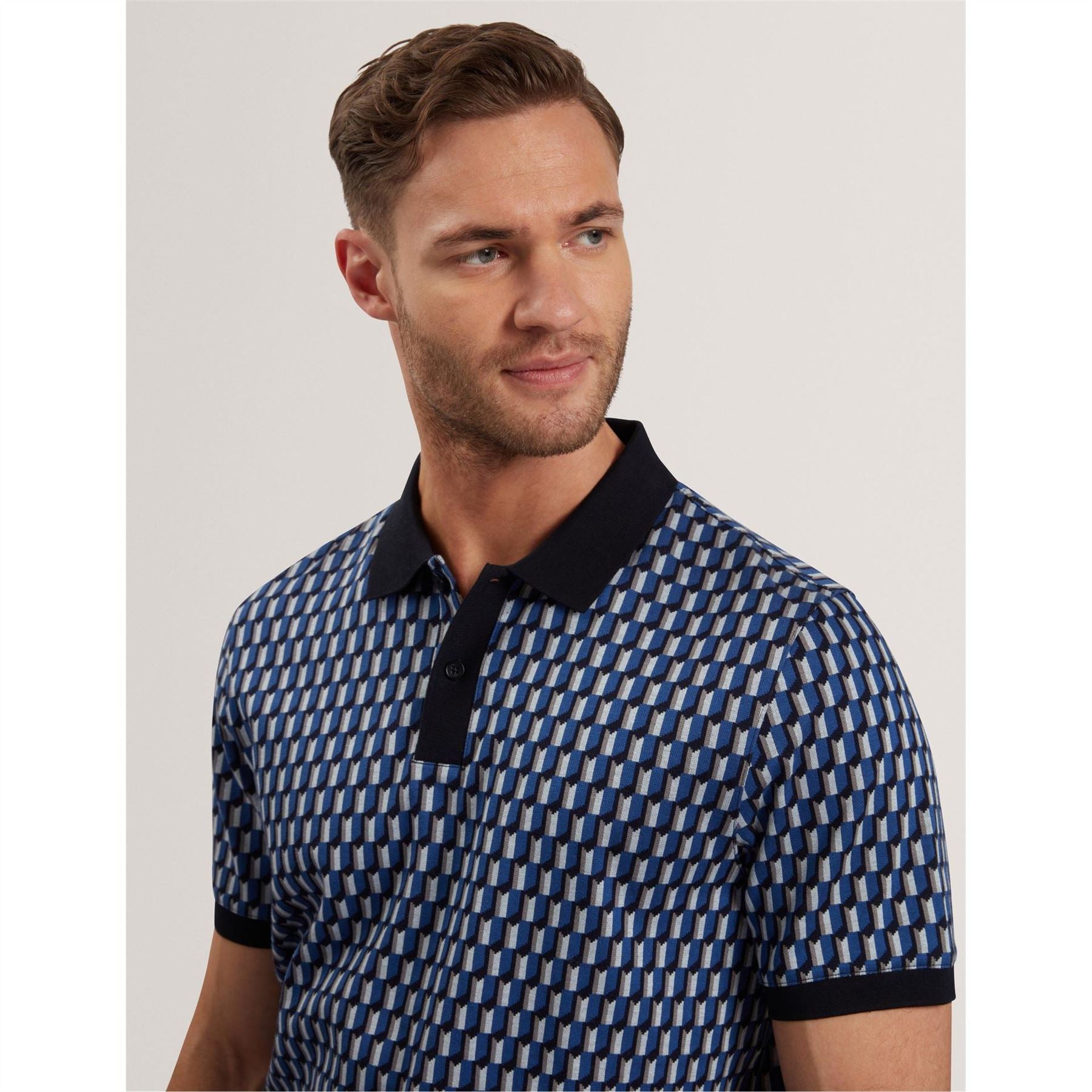 Ted Baker Geo Short Sleeve Polo Shirt