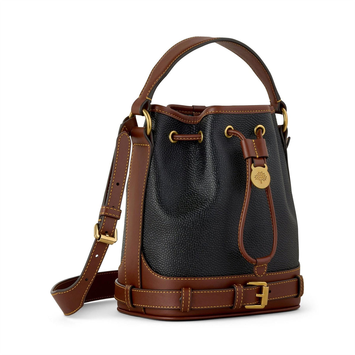 Mulberry Scotchgrain Small Leather Bucket Bag