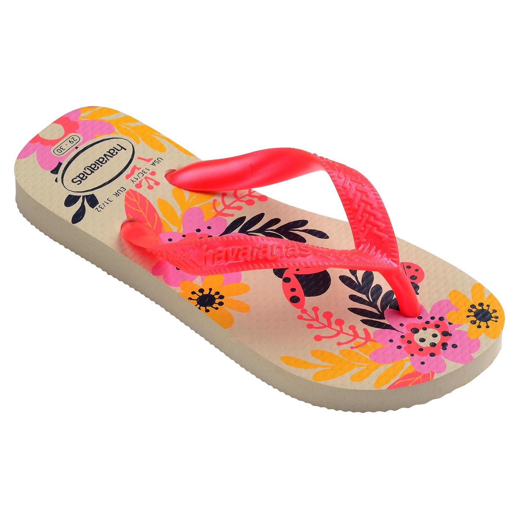 Havaianas Kids Flores Beige Flip Flops