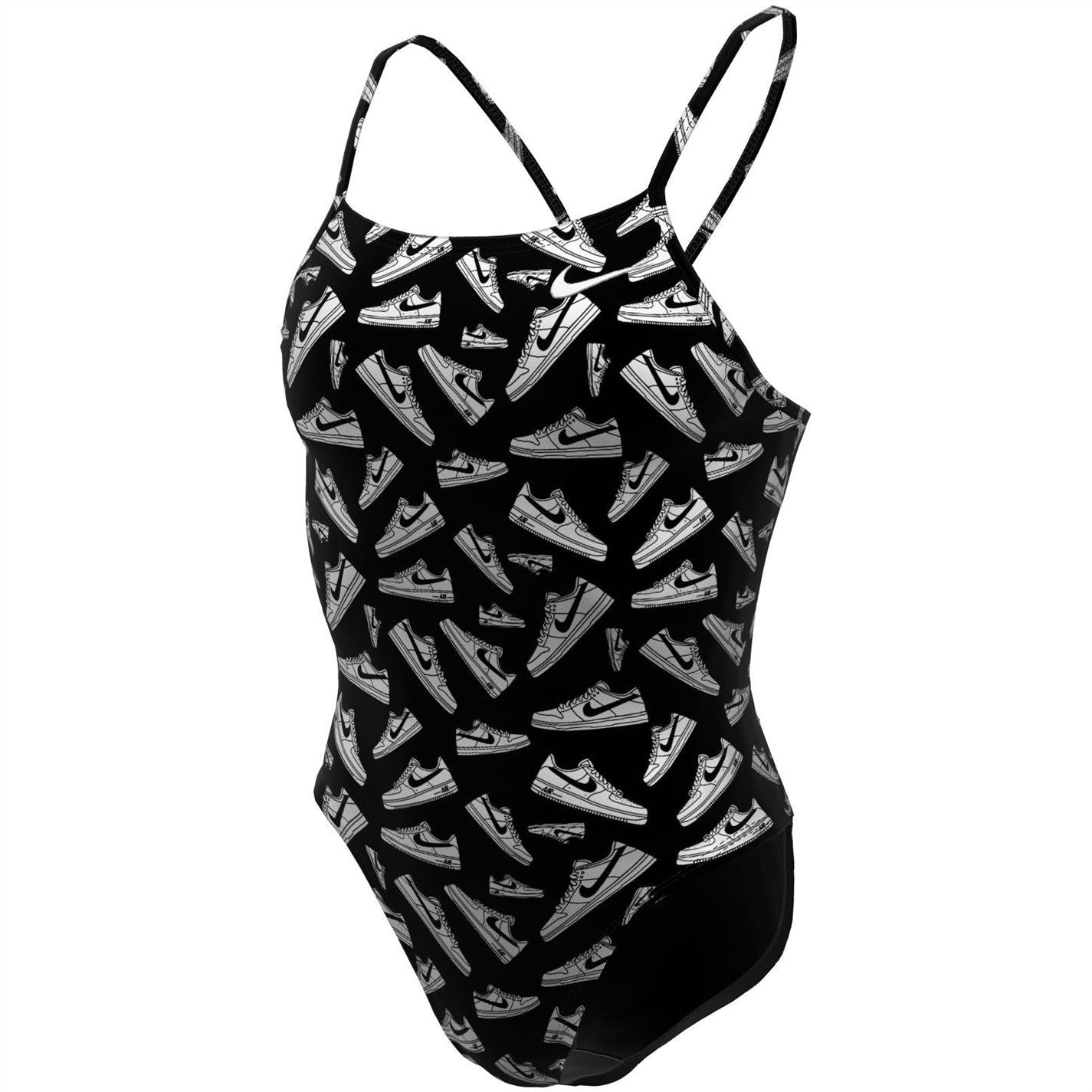 Nike Cut-Out Graphic Print One-Piece Swimsuit