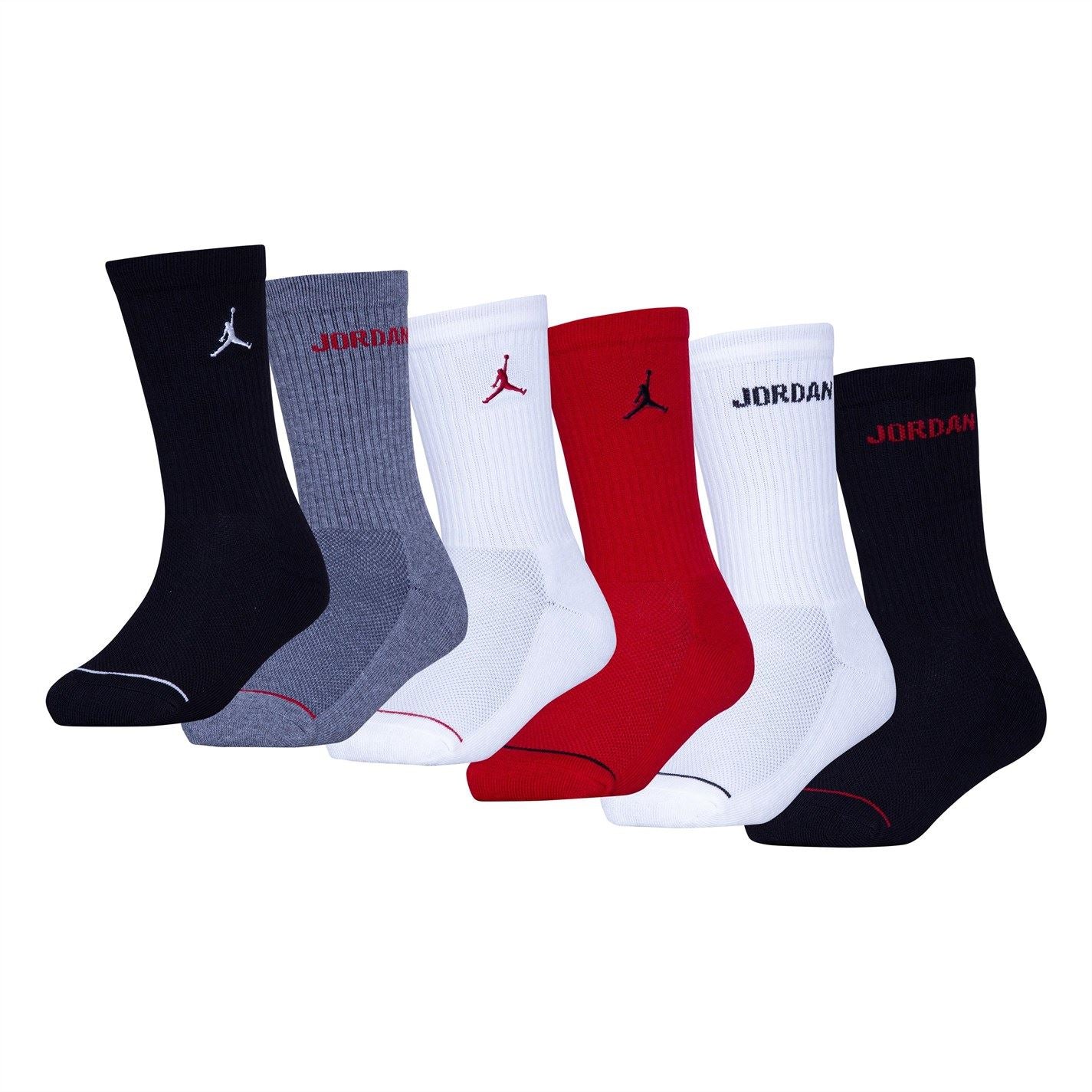 Air Jordan Legend Crew 6 Pack Socks Juniors