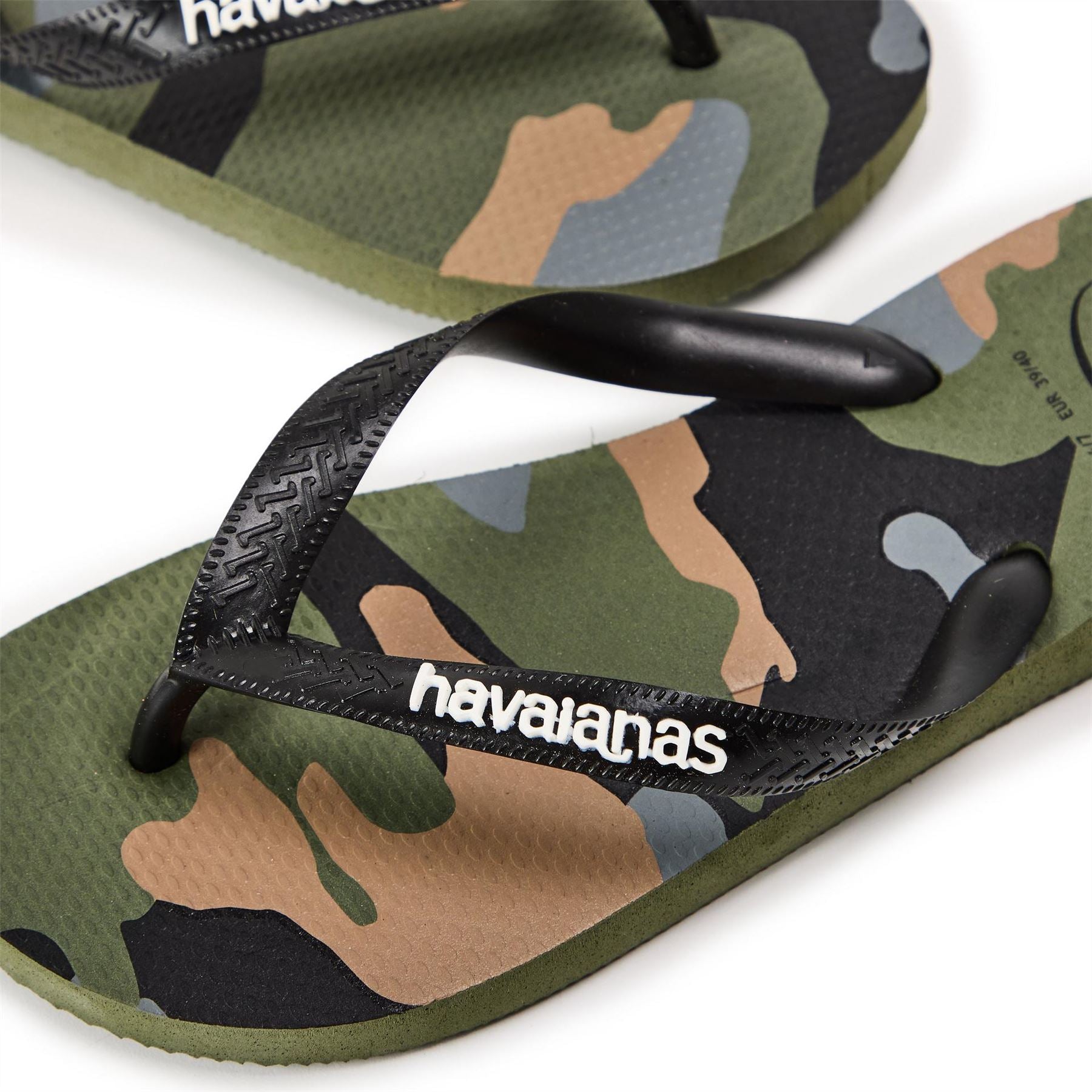 Havaianas Womens Hav. Top Camu Black Moss 37 38 Flip Flops